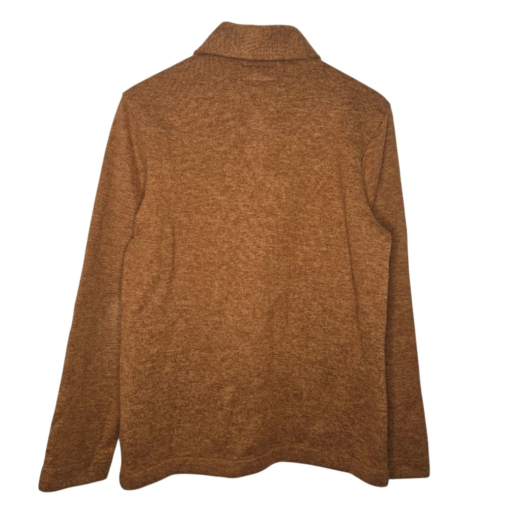 Bonobos Mens Brown Patch Pocket Button Front Polar Fleece Chore Jacket Small - Picture 2 of 9